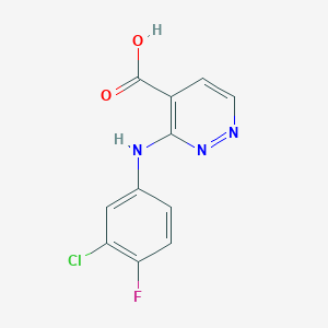 molecular formula C11H7ClFN3O2 B2365539 3-(3-Chloro-4-fluoroanilino)pyridazine-4-carboxylic acid CAS No. 1539785-66-4