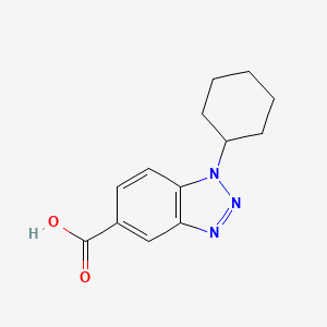 molecular formula C13H15N3O2 B2365540 1-环己基-1H-苯并三唑-5-羧酸 CAS No. 691363-11-8