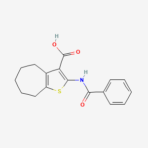 2-[(phenylcarbonyl)amino]-5,6,7,8-tetrahydro-4H-cyclohepta[b]thiophene-3-carboxylic acid