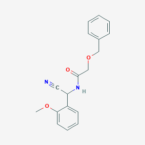 molecular formula C18H18N2O3 B2365546 2-(benzyloxy)-N-[cyano(2-methoxyphenyl)methyl]acetamide CAS No. 1355829-86-5
