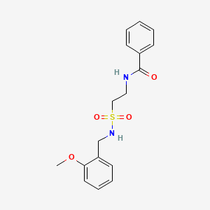 molecular formula C17H20N2O4S B2365548 N-(2-(N-(2-methoxybenzyl)sulfamoyl)ethyl)benzamide CAS No. 899956-04-8