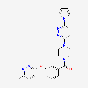 (4-(6-(1H-pyrrol-1-yl)pyridazin-3-yl)piperazin-1-yl)(3-((6-methylpyridazin-3-yl)oxy)phenyl)methanone