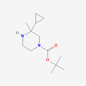 molecular formula C13H24N2O2 B2365554 tert-Butyl 3-cyclopropyl-3-methylpiperazine-1-carboxylate CAS No. 2173999-29-4