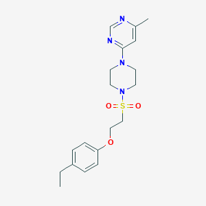 4-(4-((2-(4-Ethylphenoxy)ethyl)sulfonyl)piperazin-1-yl)-6-methylpyrimidine
