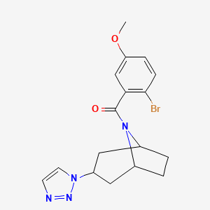 molecular formula C17H19BrN4O2 B2365571 8-(2-bromo-5-methoxybenzoyl)-3-(1H-1,2,3-triazol-1-yl)-8-azabicyclo[3.2.1]octane CAS No. 2189499-87-2