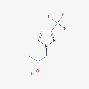 molecular formula C7H9F3N2O B2365582 1-[3-(Trifluoromethyl)pyrazol-1-yl]propan-2-ol CAS No. 742096-93-1