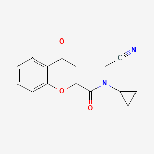 molecular formula C15H12N2O3 B2365618 N-(cyanomethyl)-N-cyclopropyl-4-oxo-4H-chromene-2-carboxamide CAS No. 1376320-85-2