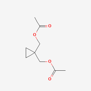 molecular formula C9H14O4 B2365622 {1-[(Acetyloxy)methyl]cyclopropyl}methyl acetate CAS No. 148420-14-8