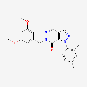 molecular formula C23H24N4O3 B2365629 6-(3,5-二甲氧基苄基)-1-(2,4-二甲苯基)-4-甲基-1H-吡唑并[3,4-d]嘧啶-7(6H)-酮 CAS No. 941915-55-5