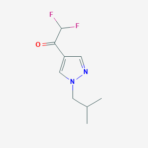 molecular formula C9H12F2N2O B2365650 2,2-Difluoro-1-(1-isobutyl-1H-pyrazol-4-yl)ethanone CAS No. 1245823-42-0