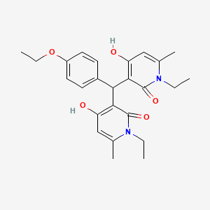 molecular formula C25H30N2O5 B2365651 3,3'-((4-乙氧基苯基)亚甲基)双(1-乙基-4-羟基-6-甲基吡啶-2(1H)-酮) CAS No. 883088-27-5