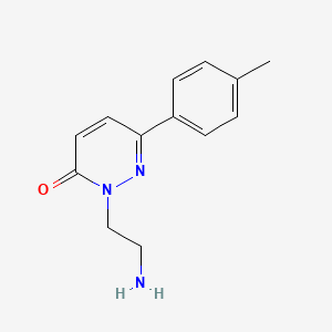 molecular formula C13H15N3O B2365657 2-(2-aminoethyl)-6-(p-tolyl)pyridazin-3(2H)-one CAS No. 1181378-25-5
