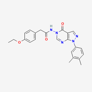 molecular formula C23H23N5O3 B2365707 N-(1-(3,4-二甲苯基)-4-氧代-1H-吡唑并[3,4-d]嘧啶-5(4H)-基)-2-(4-乙氧基苯基)乙酰胺 CAS No. 900009-13-4