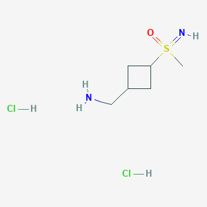 molecular formula C6H16Cl2N2OS B2365712 [3-(Methylsulfonimidoyl)cyclobutyl]methanamine;dihydrochloride CAS No. 2418629-92-0