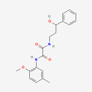 molecular formula C19H22N2O4 B2365726 N1-(3-hydroxy-3-phenylpropyl)-N2-(2-methoxy-5-methylphenyl)oxalamide CAS No. 1421522-47-5