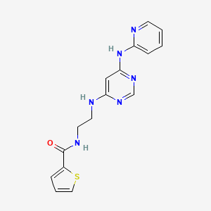 molecular formula C16H16N6OS B2365731 N-(2-((6-(吡啶-2-基氨基)嘧啶-4-基)氨基)乙基)噻吩-2-甲酰胺 CAS No. 1421485-23-5