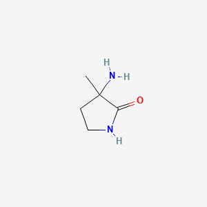 molecular formula C5H10N2O B2365733 3-氨基-3-甲基吡咯烷-2-酮 CAS No. 105433-86-1