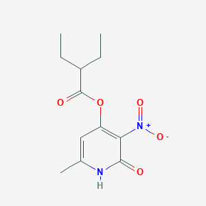 molecular formula C12H16N2O5 B2365737 (6-甲基-3-硝基-2-氧代-1H-吡啶-4-基) 2-乙基丁酸酯 CAS No. 868679-37-2