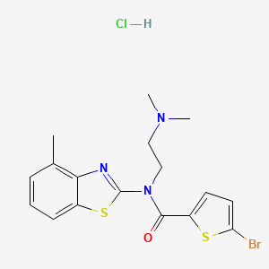 molecular formula C17H19BrClN3OS2 B2365739 5-溴-N-(2-(二甲氨基)乙基)-N-(4-甲基苯并[d]噻唑-2-基)噻吩-2-甲酰胺盐酸盐 CAS No. 1216819-48-5