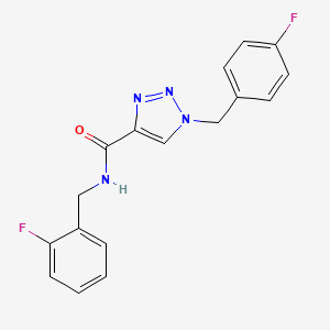 molecular formula C17H14F2N4O B2365761 N-(2-氟苄基)-1-(4-氟苄基)-1H-1,2,3-三唑-4-甲酰胺 CAS No. 1326881-07-5