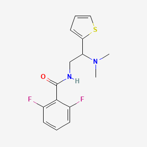 molecular formula C15H16F2N2OS B2365763 N-(2-(二甲氨基)-2-(噻吩-2-基)乙基)-2,6-二氟苯甲酰胺 CAS No. 942000-02-4