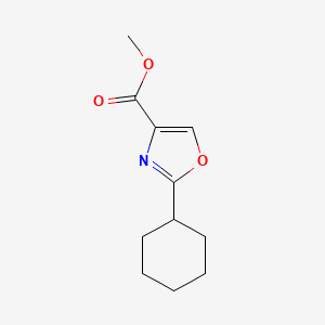 molecular formula C11H15NO3 B2365765 2-Cyclohexyl-oxazole-4-carboxylic acid methyl ester CAS No. 155884-27-8
