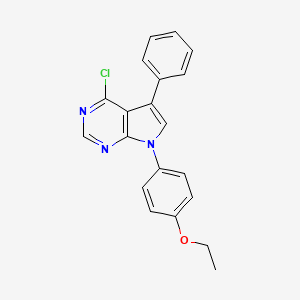 molecular formula C20H16ClN3O B2365769 4-chloro-7-(4-ethoxyphenyl)-5-phenyl-7H-pyrrolo[2,3-d]pyrimidine CAS No. 890091-50-6