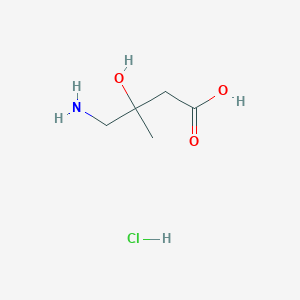 molecular formula C5H12ClNO3 B2365771 4-Amino-3-hydroxy-3-methylbutanoic acid hydrochloride CAS No. 67729-07-1