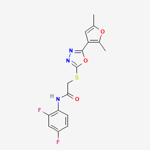 N-(2,4-difluorophenyl)-2-((5-(2,5-dimethylfuran-3-yl)-1,3,4-oxadiazol-2-yl)thio)acetamide