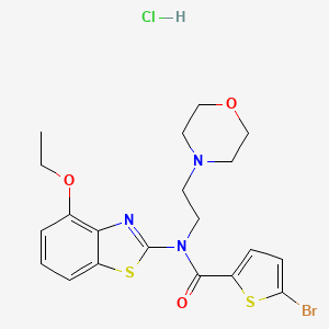 molecular formula C20H23BrClN3O3S2 B2365783 5-溴-N-(4-乙氧基苯并[d]噻唑-2-基)-N-(2-吗啉乙基)噻吩-2-甲酰胺盐酸盐 CAS No. 1215747-95-7