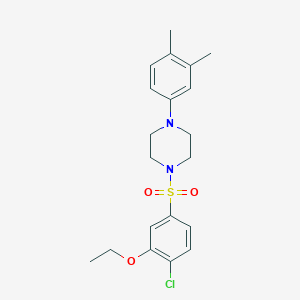 molecular formula C20H25ClN2O3S B2365807 1-(4-Chloro-3-ethoxybenzenesulfonyl)-4-(3,4-dimethylphenyl)piperazine CAS No. 700851-28-1