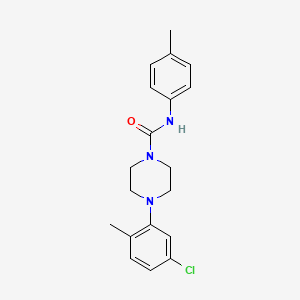 molecular formula C19H22ClN3O B2365814 4-(5-chloro-2-methylphenyl)-N-(4-methylphenyl)piperazine-1-carboxamide CAS No. 895885-88-8