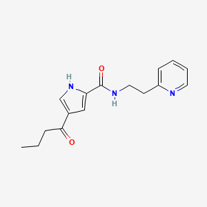 molecular formula C16H19N3O2 B2365822 4-丁酰基-N-[2-(2-吡啶基)乙基]-1H-吡咯-2-甲酰胺 CAS No. 478259-58-4