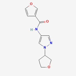 molecular formula C12H13N3O3 B2365825 N-(1-(四氢呋喃-3-基)-1H-吡唑-4-基)呋喃-3-甲酰胺 CAS No. 1797350-93-6