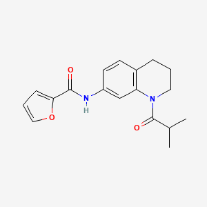 molecular formula C18H20N2O3 B2365828 N-(1-isobutyryl-1,2,3,4-tetrahydroquinolin-7-yl)-2-furamide CAS No. 1005294-57-4