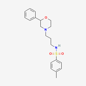 molecular formula C20H26N2O3S B2365838 4-methyl-N-(3-(2-phenylmorpholino)propyl)benzenesulfonamide CAS No. 954049-24-2