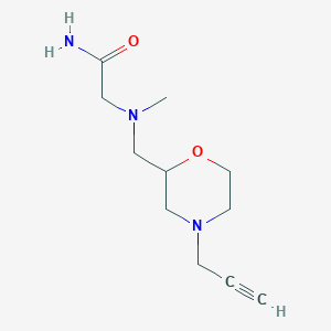 molecular formula C11H19N3O2 B2365840 2-[Methyl({[4-(prop-2-yn-1-yl)morpholin-2-yl]methyl})amino]acetamide CAS No. 1825553-22-7
