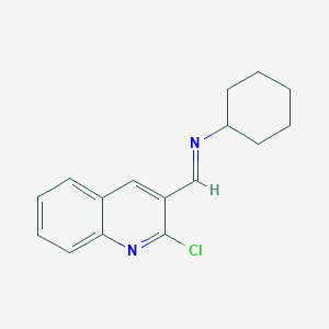 molecular formula C16H17ClN2 B2365855 1-(2-chloroquinolin-3-yl)-N-cyclohexylmethanimine CAS No. 793727-67-0