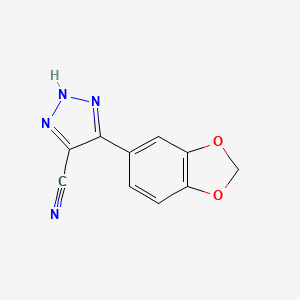 molecular formula C10H6N4O2 B2365861 5-(1,3-benzodioxol-5-yl)-2H-triazole-4-carbonitrile CAS No. 863870-58-0