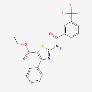 Ethyl 4-phenyl-2-(3-(trifluoromethyl)benzamido)thiazole-5-carboxylate