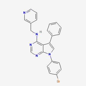 7-(4-bromophenyl)-5-phenyl-N-(pyridin-3-ylmethyl)-7H-pyrrolo[2,3-d]pyrimidin-4-amine