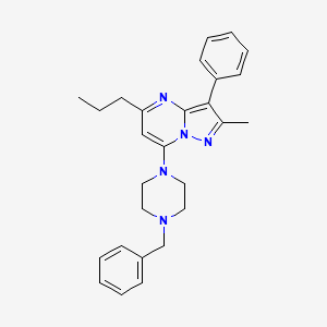 7-(4-Benzylpiperazin-1-yl)-2-methyl-3-phenyl-5-propylpyrazolo[1,5-a]pyrimidine