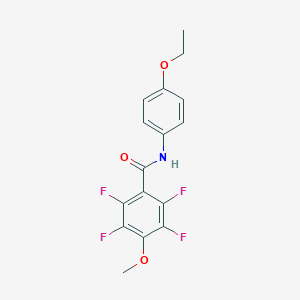 molecular formula C16H13F4NO3 B236588 N-(4-ethoxyphenyl)-2,3,5,6-tetrafluoro-4-methoxybenzamide 