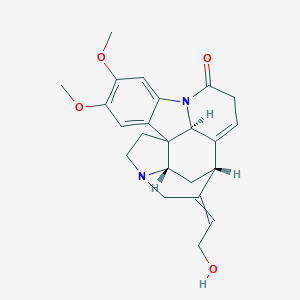 molecular formula C23H26N2O4 B236591 12,13-Didehydro-2,3-dimethoxy-12,24-secostrychnidin-10-one CAS No. 129724-78-3