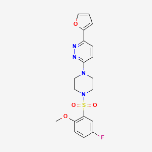 3-(4-((5-Fluoro-2-methoxyphenyl)sulfonyl)piperazin-1-yl)-6-(furan-2-yl)pyridazine