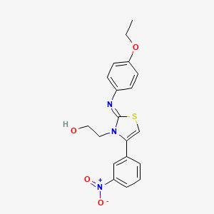 (Z)-2-(2-((4-ethoxyphenyl)imino)-4-(3-nitrophenyl)thiazol-3(2H)-yl)ethanol