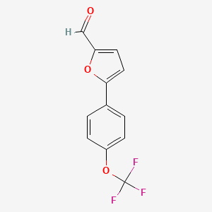 molecular formula C12H7F3O3 B2365947 5-[4-(Trifluoromethoxy)phenyl]furan-2-carbaldehyde CAS No. 306935-95-5