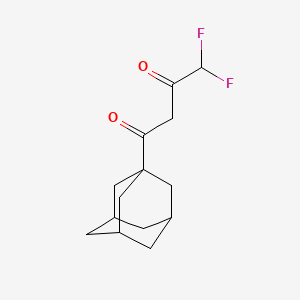 molecular formula C14H18F2O2 B2365960 1-Adamantan-1-yl-4,4-difluoro-butane-1,3-dione CAS No. 758709-46-5