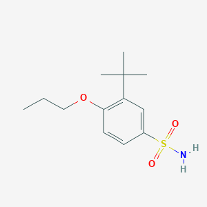 molecular formula C13H21NO3S B2365989 3-Tert-butyl-4-propoxybenzene-1-sulfonamide CAS No. 1094537-23-1