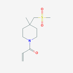 molecular formula C11H19NO3S B2366004 1-[4-Methyl-4-(methylsulfonylmethyl)piperidin-1-yl]prop-2-en-1-one CAS No. 2361641-32-7